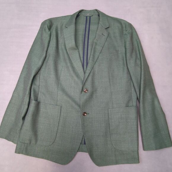 Bonobos x Vitale Barberis Canonico Unstructured Jetsetter Blazer 46R, Green Wool - Picture 1 of 11
